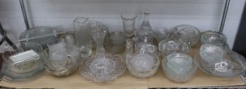 Shelf Lot Of Glass Ware #2