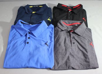 Group Of Four (4) Hood Crew Men's Classic Polo Shirts