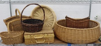 Assorted Lot Of Wick Baskets