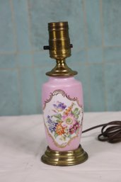 Vintage Limoges Hand Painted Boudoir Table Lamp