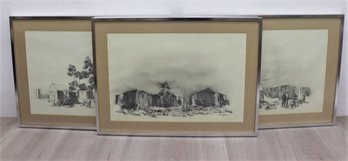 Three Framed Sidney Beck Lithograph