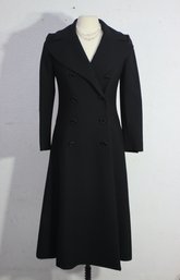 Rack E- Black Double Breasted John Anthony  Coat- Size Small