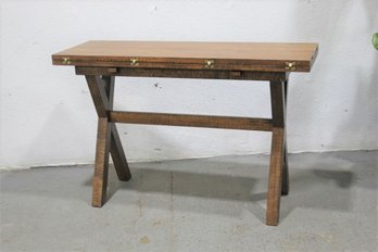Rustic Oak Plank Expandable Table