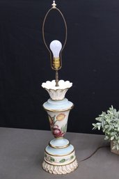 Vintage Hand-Painted Floral Boudoir Lamp