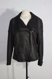 Rack E-Catherine Malandrino Leather Jacket Size 12