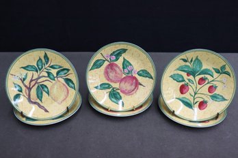 Set Of 6 Philippe Deshoulieres Limoges Porcelain Plates Inspired By Victoria & Albert Museum Collections