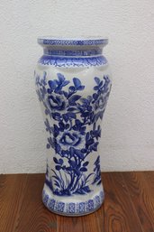 Blue & White Ceramic Plant Stand