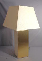 Mid-Century Modern Travertine And Brass Table Lamp In Sciolari Style