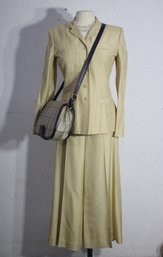 Rack E- Vintage Ralph Lauren Beige Two Piece Suit   Size 2