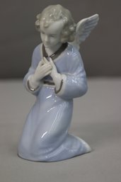 Angel In Blue Kneeling - No Box, Metzler & Ortloff Figurine