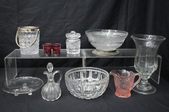 Collection Of Vintage And Antique Glassware  Bowls, Vases, And Decorative Pieces