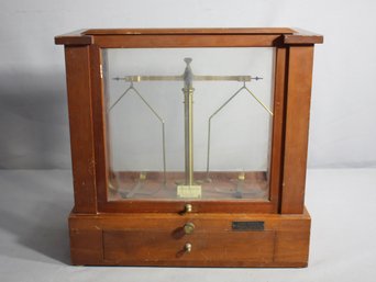 Antique J & H Berge Laboratory Scale - New York City With Weights