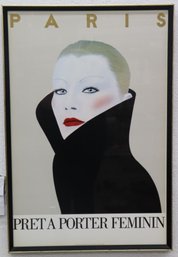 Vintage 1981 Gerard Razzia Pret A Porter Feminin Unsigned Offset Lithograph