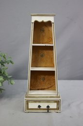 Vintage Painted Wood Tapered Mini Shelving Unit For Wall/Shelf/tableWall