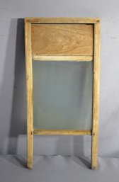 Vintage Wooden Glass Washboard