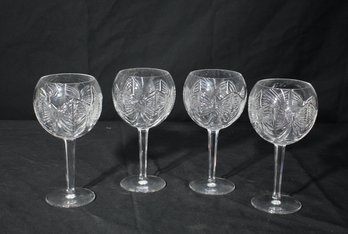 Set Of 4 Waterford Crystal Red Wine Glasses