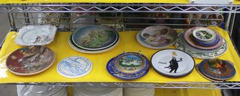 Shelf Lot Of Decorative Wall Plates