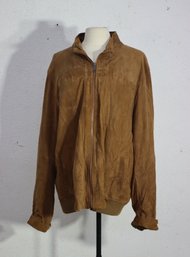 Rack E- Blue Saks Fifth Ave Suede Jacket   Size XXL