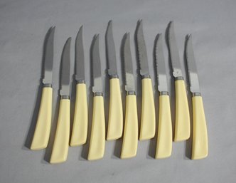 Set Of  10 Quikut Serrated Steak Knifes -Stainless