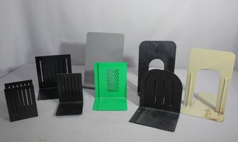 Collection Of Modernist Metal Bookends - Assorted Designs And Colors