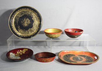 Collection Of Antique Lacquerware