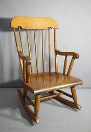 Cherished Heirloom Antique Nichols And Stone Co. Child's Rocking Chair