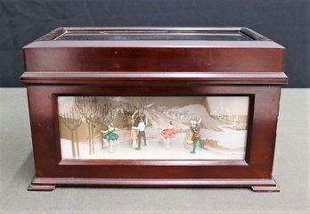 Polyphon Music Box & Ballet Diorama Window - With Selection Of Punched Metal Discs