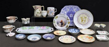 Group Lot Of Various Bone China, Porcelain And Limoges Serving Ware
