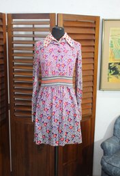Vintage Lord & Taylor Floral Print Dress, Size 7