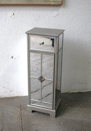 Single Mirrored Stand With Drawer - Modern Glamour