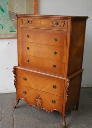 Antique French Chest-on-Chest With 6 Drawers