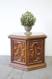 Vintage Spanish Revival Style Hexagon End Table