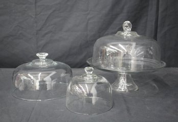 Group Lot Of Cake Plate And One Cake Plate Dome And Cheese Dome