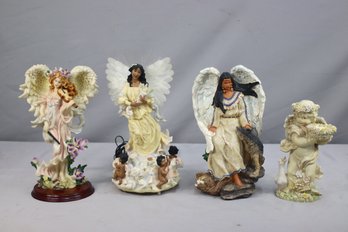 Group Lot Of 4 Angel Figurines