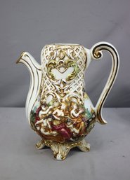 Vintage Capodimonte  Keramos Italian Porcelain Tea/Coffee Pot (missing Top)