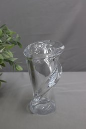 Vintage Mid 20th Century French Crystal Vase