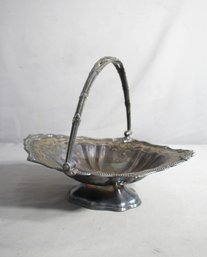 Sheffield Silver-Plated Basket With Handle