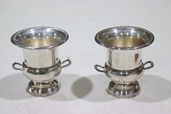 Pair Of Silver Toothpick Urns -( 4.735 Toz)