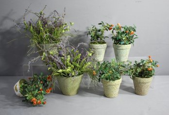 Group Lot Of Artificial Plants