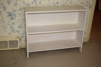 White Wooden Two Shelf Book Shelf