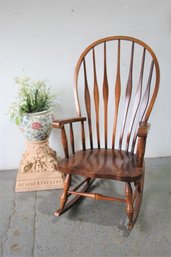 Virginia House Hardwood Rocking Chair With Bent Feather Splats