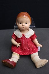 Vintage Patsy Doll In Red Dress - Effanbee