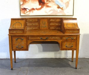 Antique Satinwood Carlton House Style Writing Desk