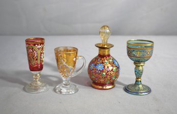 Collection Of Hand-Painted Venetian Glassware