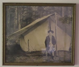 Frame Of A Men At Camp- Photo Print