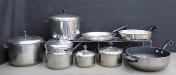 1 Of2: Group Lot Of Farberware Pots And Pans With Lids