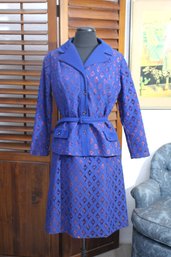 Vintage 'Berkshire B-Tween' 2-Piece Dress And Jacket Set - Size 16
