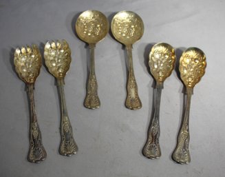 Antique Sheffield England Silver-Plated Serving Utensils Set Of 6