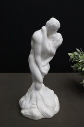 Glazed Ceramic Statue Of Two Lovers