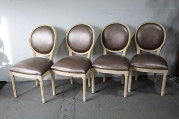Four Kreiss Collection Holloway Oval Side Chairs